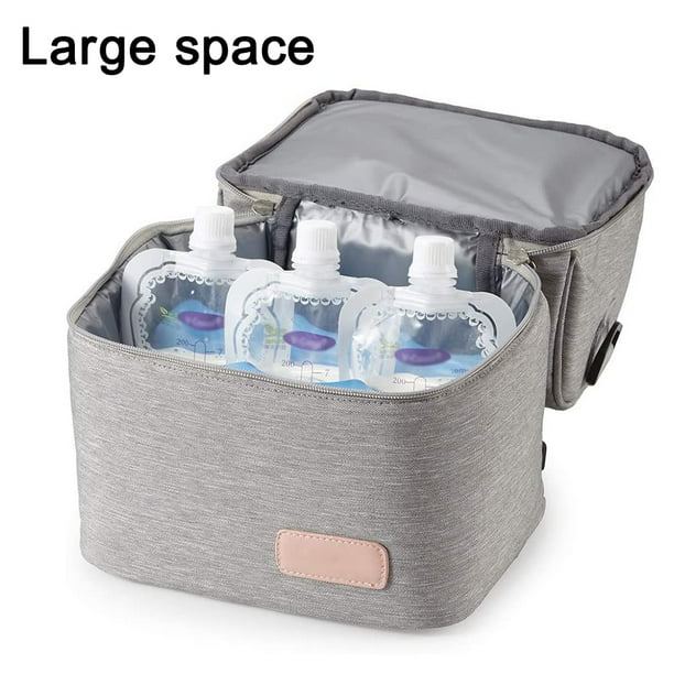 Bolsa termica para biberones de leche materna bolsa impermeable para leche de bebe congelador mochila de viaje para mama fiambrera aislada portatil para mujer hombre ninos bolso de gran capacidad Adep...