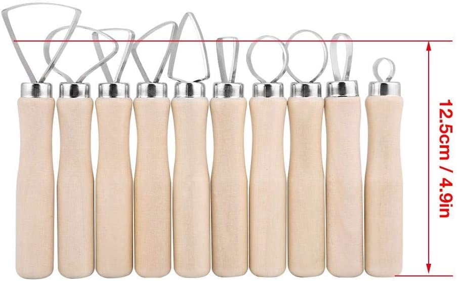 RVKXHD Pottery Tools Clay Sculpture Tool Set JR2-10/ 10Pcs DIY Wax Carving Pottery Shapers Tools Clay Sculpting Tools Set Accessories