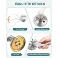 thumbnail image 4 of Satin Nickel Door Handle Interior Brushed Nickel Passage Door Lever for Hall and Closet Keyless Door Lock Set Reversible for Left Right Sided Doors Leverset Handleset, 4 of 8