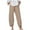 A03 Khaki, variant on Womens Pants with Pockets Plus Capri Pants for Women 3 Pack Wide Leg Pants Women Petite Length Womens Cargo Pants High Waisted Tall