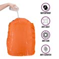 thumbnail image 2 of Rain Cover For Backpacks | Water And Wind Repellent | Backpack Protection, Satchel, Rain Cover, Rain Cape, Backpack Cover, Rain Cover, Pack Of 2 For School Bags, Backpack, 40-60l (Orange), 2 of 6