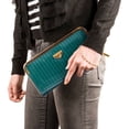 thumbnail image 7 of Women's Glossy Clutch Evening Wristlet Wallet Purse with Cell Phone Compartment (Fits up to 6.25In x 3.1In), 7 of 7