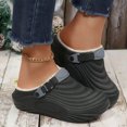 thumbnail image 2 of Men's Fleece Lined Mule Clogs Wide Toe Box Adjustable Buckle Strap Closed Toe Slip On Non Slip Warm Walking Shoes, 2 of 4