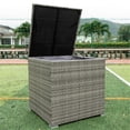thumbnail image 5 of CRO Decor 4pc Patio Wicker Rattan Outdoor Furniture Sofa Set with Storage Box, 5 of 12