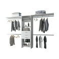 thumbnail image 3 of JERFIT Modular Closet Organizer System with Hanging Rods, Shelves & Drawers for Walk-In Closet, White Melamine Wardrobe Storage Organizer, 3 of 8