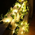 thumbnail image 4 of Solar Ivy String Lights Outdoor, Waterproof 33 FT 100 LED Ivy Fairy Lights Hanging Artificial Ivy Leaf Plants Vine Garland for Wall Party Wedding Room Home Kitchen Decor (Love heart Shape), 4 of 13