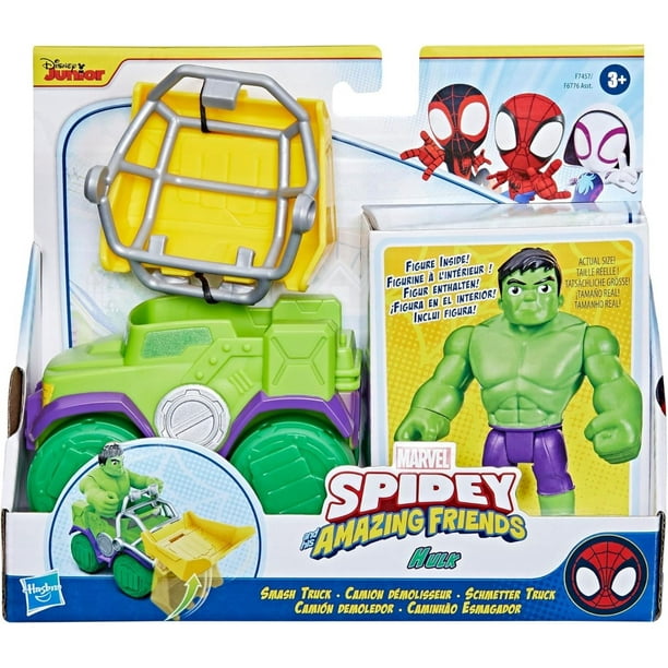 Set de juego Marvel Hasbro Spidey y su superequipo Hulk y Camión DEMOLEDOR F7457