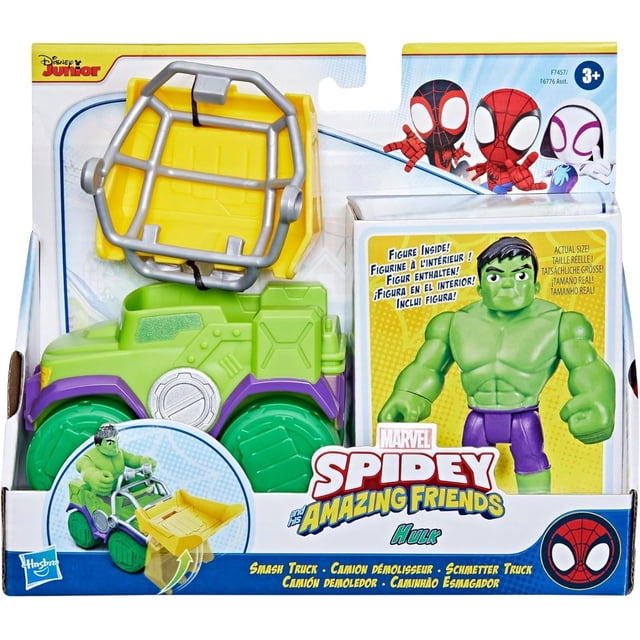 Set de juego Marvel Hasbro Spidey y su superequipo Hulk y Camión DEMOLEDOR F7457