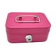 Cash Box with Lock Case with Top Handle Portable Souvenir Box Treasure Chest Pink - image 3 of 8