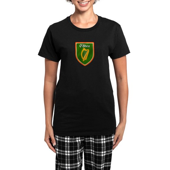 CafePress - Oshea Family Crest Women's Dark Pajamas - Women's Short Sleeve Print T-Shirt and Pants Dark Cotton Pajama Set