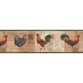 thumbnail image 2 of Coq Poulet sur Papier Peint Carte Postale Bord Retro Design, Rouleau 15' x 7'', 2 of 3