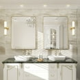 thumbnail image 5 of PAIHOME Gold 30x40" Rectangle Metal Wall Mirror, Bathroom Mirrors for Over Sink,Rust-Proof Stainless Steel Frame, 5 of 9