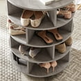 thumbnail image 2 of Round-01-Grey 4 Tier Design 360° Spinning Shoe Rack Tower, 16 Pair Shoe Rack Light Grey, 2 of 5