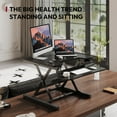 thumbnail image 2 of FunniHomi 27 inch Height Adjustable Stand Up Desk Converter, Quick Sit to Stand Tabletop Riser Workstation for home and office, Black, 2 of 7