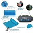 thumbnail image 4 of 4Monster Toalla de microfibra, toalla de viaje, toalla de camping, de secado rápido, suave, peso ligero, adecuada para gimnasio, playa, natación, mochilero y más (azul mediano (24 x 48 pulgadas)), 4 of 5