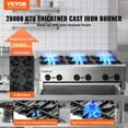 thumbnail image 2 of VEVOR Commercial Gas Range Stove 6 Burners Countertop Cooking Hot Plate Kitchen, 2 of 9