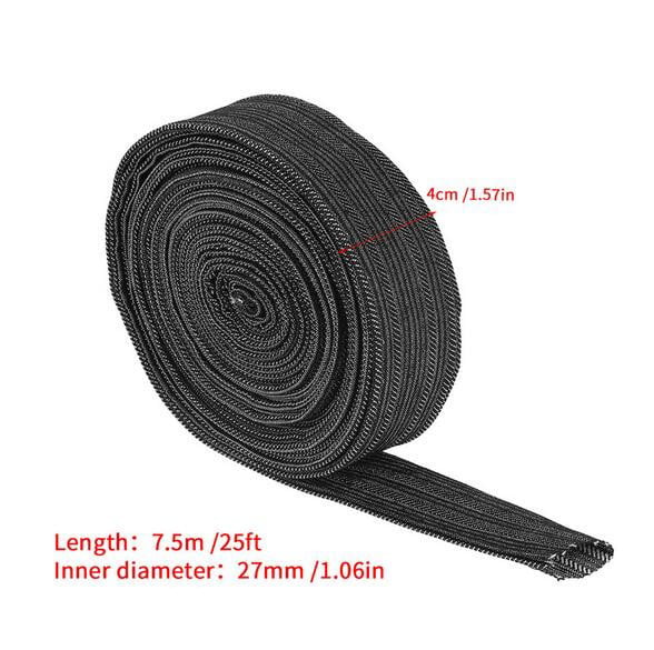 7.5m Denim Protective Sleeve Sheath Cable Cover for Welding Torch Hydraulic Hose 