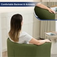 thumbnail image 6 of Barrel Accent Chair Set of 2, Modern Comfy Living Room Chairs with Armrest Reading Chair, Cozy Soft Padded for Small Space Bedroom Reception Room Cafe (Green), 6 of 11