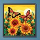 thumbnail image 1 of Pintura de diamante 5D DIY taladro redondo completo mariposa girasol arte artesanal (K593) Hugtrwg Para estrenar, 1 of 9