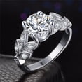 thumbnail image 2 of Ladies Fashion Silver Colorful Water Drop Oval Wedding Rings Gift Rings 1pc, 2 of 9