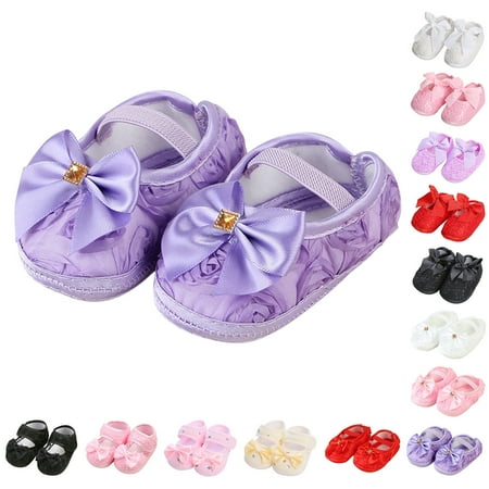 

LYCAQL Spring and Summer Children Toddler Shoes Girls Floor Sports Shoes Flower Upper Bow Light and 8 Toddler Shoes Boys (Purple 5 )