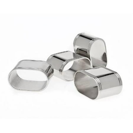 Godinger 5510 Oval Napkin Rings - Set Of 4