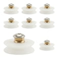 thumbnail image 1 of 8Pcs Shower Pulley V-Groove Wheel, Nylon Wheel for Bathroom Glass Sliding Door, Copper Roller Hangi, 1 of 5