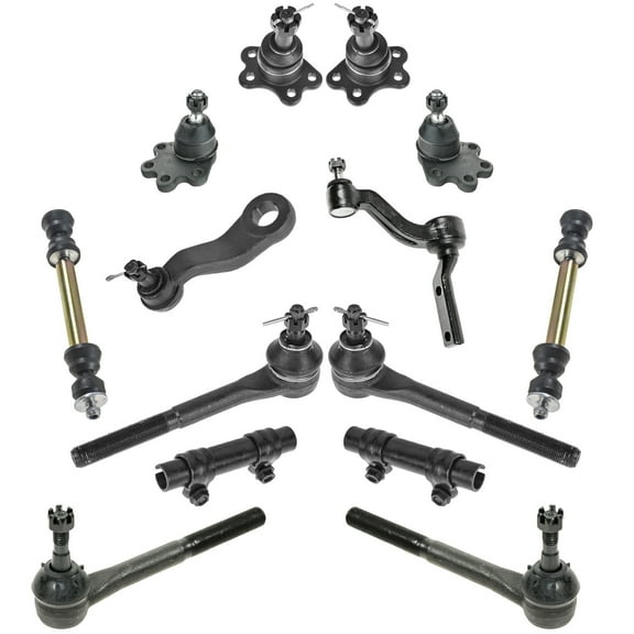 TRQ Ball Joint Tie Rod Ends Sway Bar Link Pitman Idler Arm 14pc Kit Set 4WD PSA58773