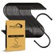 thumbnail image 1 of Paquete de 20 Ganchos en S Negros para Colgar Plantas Ganchos de Metal para Colgar Ganchos en S para Colgar Ganchos de Cocina en Forma de S Resistentes y Duraderos para Utensilios de Cocina Ollas Uten, 1 of 5
