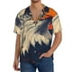 thumbnail image 1 of Fotbe American Bald Eagle A Camisa Estampada de Manga Corta para Hombre, Casual de Verano, Estilo Playero, Sin Arrugas-X-Large, 1 of 5