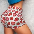 thumbnail image 4 of Qekee Hand Drawn Strawberry Women Workout Shorts, Sports shorts, Scrunch Butt Lifting Gym Shorts, Breathable Soft - Small, 4 of 9
