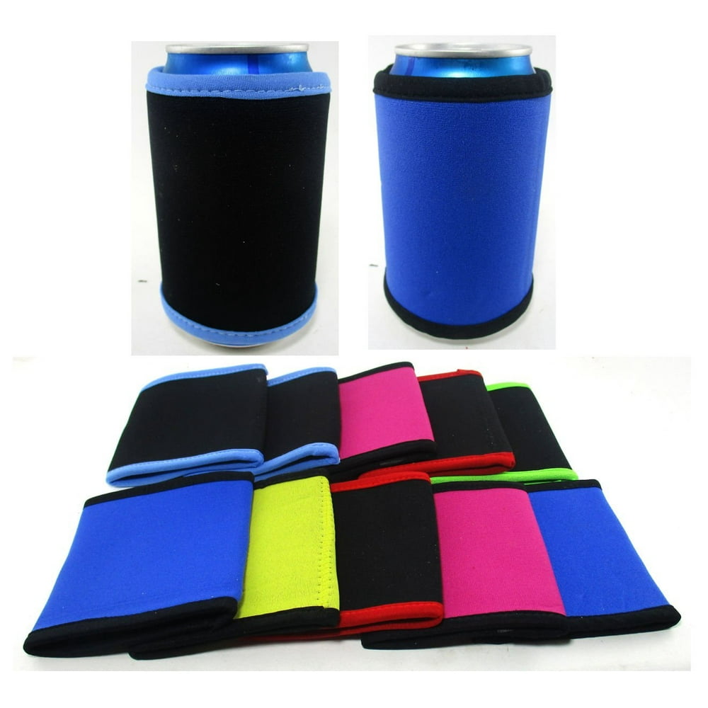 Neoprene Beverage Insulator Can or Bottle Cooler (10 Count) Beer Soda