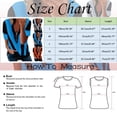 thumbnail image 3 of DondPO T-Shirts pour Femmes Manches Courtes Chemises Femmes Patchwork Coloré Rayé Fermeture Éclair Manches Courtes Blouse Décontractée T-Shirts Hauts d'Été pour Femmes Gris S, 3 of 5