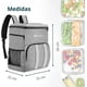 thumbnail image 2 of Lonchera Térmica Aislada Bluelander, Mochila Lonchera Portátil, Gris Bluelander Hielera portátil, 2 of 4