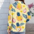 thumbnail image 5 of Womens Hawaiian Shirt Floral Printed Long Sleeve Button Down Shirts Tropical Holiday Beach Shirts, 5 of 5