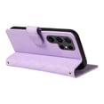 thumbnail image 4 of Crossbody Wallet Case for Samsung Galaxy S23 Ultra, Credit Card Slots Elegant PU Leather Magnetic Closure Shoulder Strap Purse Phone Case Flip Stand Full Protection Cover for Women Girls, Purple, 4 of 11