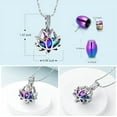 thumbnail image 5 of Cremation Jewelry for Ashes - Lotus Flower Ashes Pendant Necklace with Mini Keepsake Urn Memorial Ash Jewelry, 5 of 5