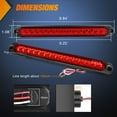 thumbnail image 2 of Nilight 2PCS 10Inch 15 LED Red Trailer Light Bar for Park Stop Turn Tail Lights Brake Light IP67 Waterproof Marker ID Clearance Strip for Truck Trailer Golf Cart Pickups Boats, 2 Years Warranty, 2 of 8