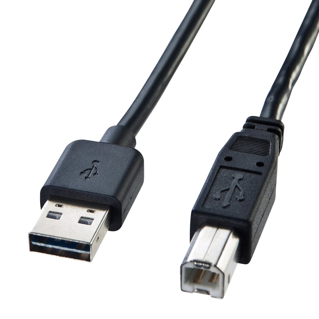 SANWA SUPPLY DoubleSided USB Cable (AB Standard) 3m Black KUR3