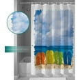 thumbnail image 3 of Flip Flops Shower Curtain Waterproof Polyester Fabric Shower Curtain Summer Ocean Beach Colorful Flip Flops Curtain Decor Sets with Hooks for Bathroom Showers and Bathtubs Standard Size72x72 Inch, 3 of 6