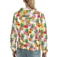 thumbnail image 7 of Kdxio Hawaiian Pineapples And Hibiscus Flowers Print Womens Oversized Hoodies Sweatshirts Hooded Pullover Tops Sweaters Casual-Large, 7 of 7