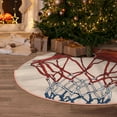 thumbnail image 5 of Xecao Basketball Shot Pattern Christmas Tree Skirt Round Xmas Tree Mat Base Cover for Holiday Home Decorations-48", 5 of 6