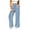 #Light Blue 1, variant on Vynhevius Women Wide Leg Pants Solid Drawstring Waist Dual Pockets Pleated Casual Loose Trousers