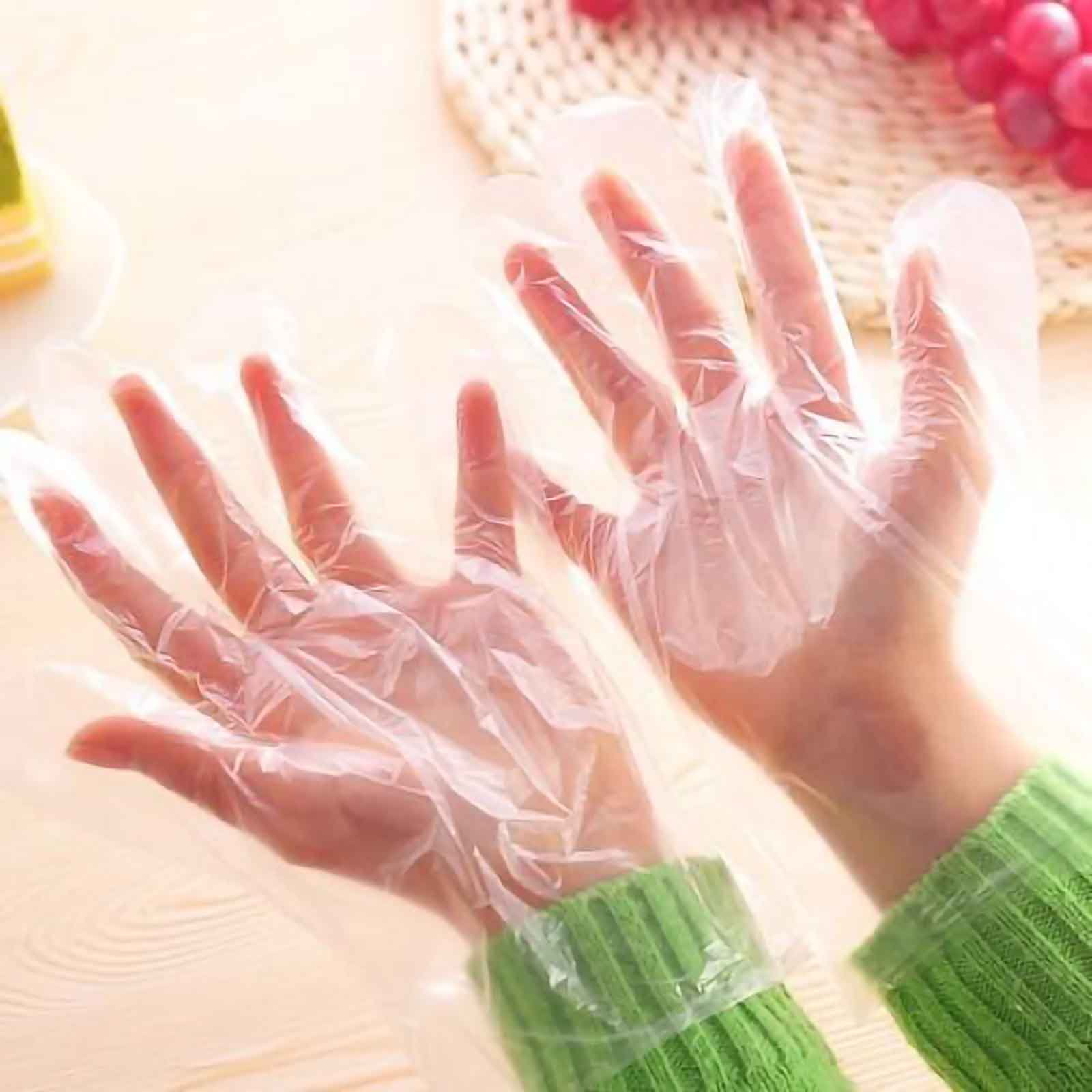 Non-Sterile L Details about  / 500 x Clear Transparent Poly Gloves Powder Free Non Latex