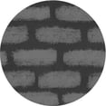 thumbnail image 1 of Ahgly Company Indoor Round Patterned Dark Gray Black Area Rugs, 7' Round, 1 of 6
