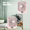 thumbnail image 5 of Desktop Mini Desktop Fan Wind Power Fan Home Office Small Fan Charging Plug Circulation Fan Pink, 5 of 6
