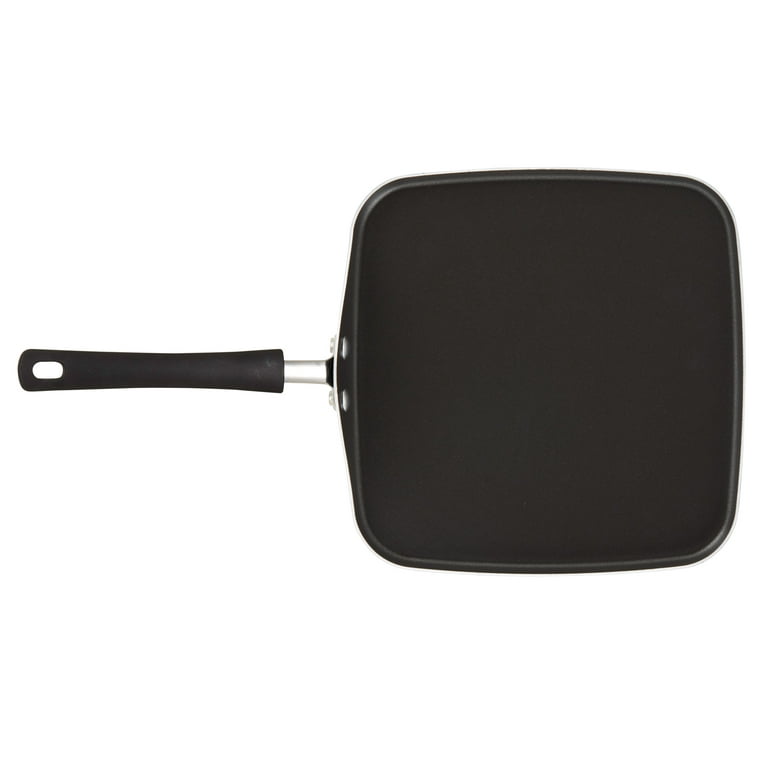 Farberware 11-inch Aluminum Non-Stick Square Griddle, Black
