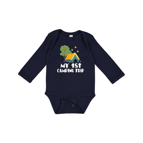 Inktastic My 1st Camping Trip Boys or Girls Long Sleeve Baby Bodysuit