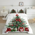 thumbnail image 2 of Manfei Chic Christmas Tree Bedding Comforter Set,Happy New Year Twin Comforter Sets,White Green Red Bedding Set For Girls Kids,Microfiber Bedroom Decor Reversible,2 Pieces, 2 of 8