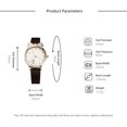 thumbnail image 3 of (2-Pack) White Watch Korean Trendy Watch Leather Strap Design Fashion Quartz Ladies Womens Watch Expansion Band Casual Latest Cat Women's Womens Wrist Straps Watch Tan, 3 of 3